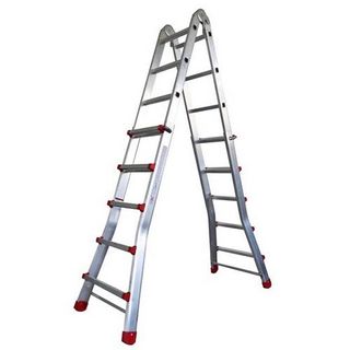 Escalera telescópica 10+10 peldaños aluminio