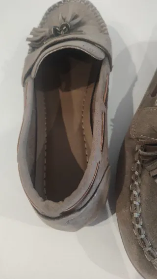 Mocasines sin estrenar verde oliva (talla 38)