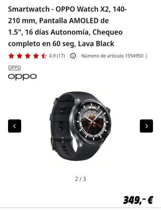 Smartwatch Negro y Gris con correa extra de colore