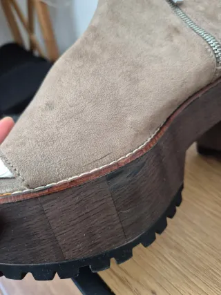 Sandalias plataforma estilo boho beige/marrón