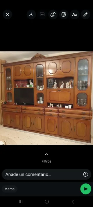 Regalo Mueble de comedor madera y cristal