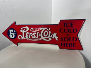 Insegna Pepsi Cola Freccia 5c Ice Cold