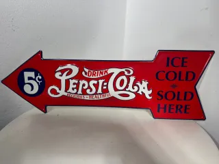 Insegna Pepsi Cola Freccia 5c Ice Cold