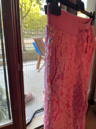 Pantalone sportivo donna pizzo rosa