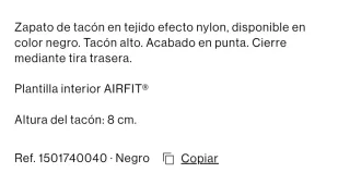 Zapato destalonado tacón negro