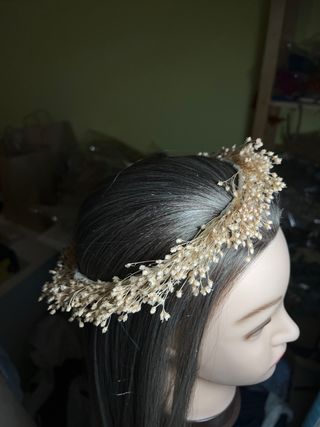Corona Diadema Tiara Flores Preservadas Comunión