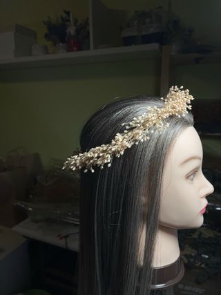 Corona Diadema Tiara Flores Preservadas Comunión
