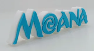 Logo 3D VAIANA MOANA | Decoración Colección