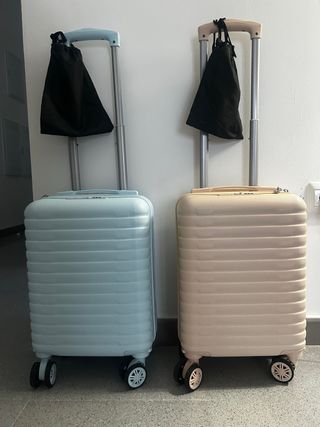 Maleta de mano 40x30x20 (Beige y Azul)