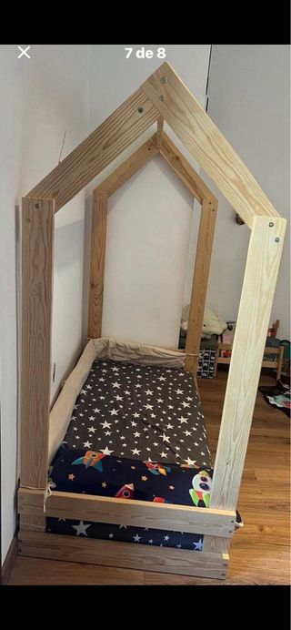 Negociable Cama Montessori Madera Natural