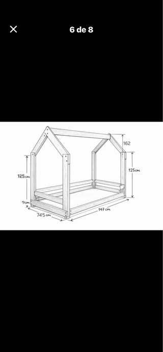 Negociable Cama Montessori Madera Natural