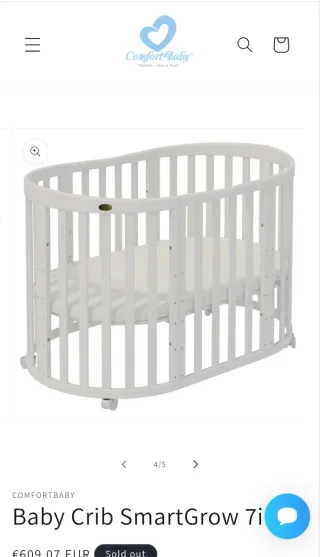 Cuna Bebé SmartGrow 7in1