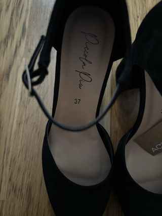 Sandalia tacón plataforma negro PICCOLA PIU