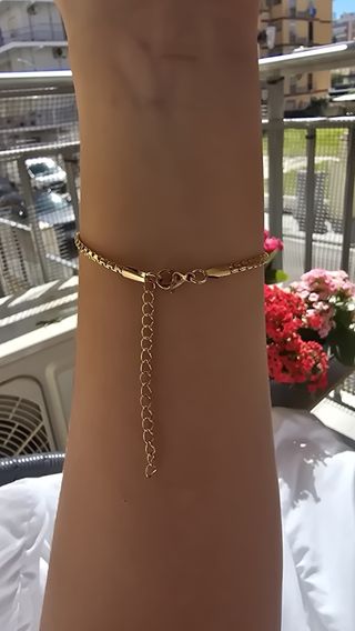 Pulsera dorada de acero inoxidable