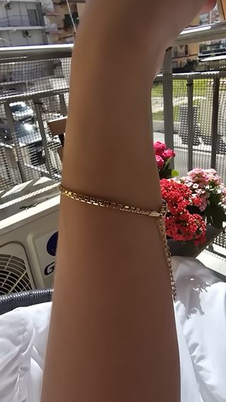 Pulsera dorada de acero inoxidable