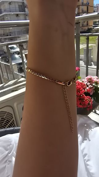 Pulsera dorada de acero inoxidable