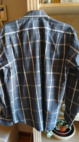 Camisa Topway cuadros gris y blanco