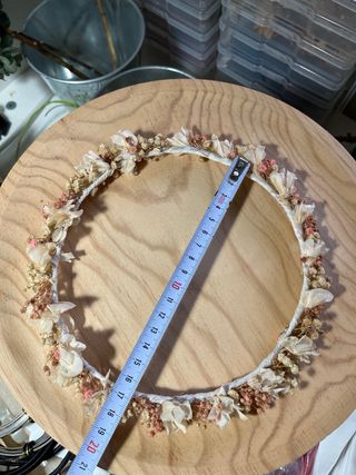 Corona de flores preservadas comunión