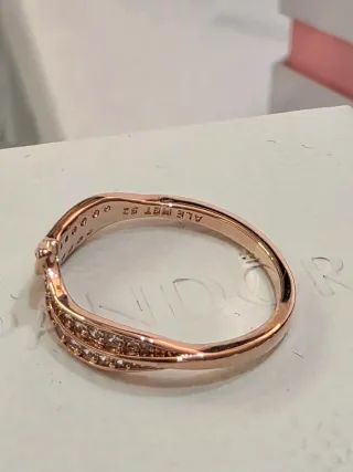 Anillo Oro Rosa 14k Chapado Circonitas