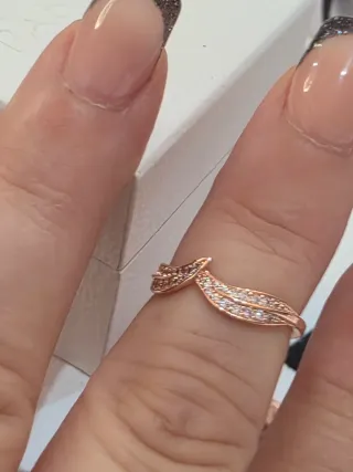 Anillo Oro Rosa 14k Chapado Circonitas