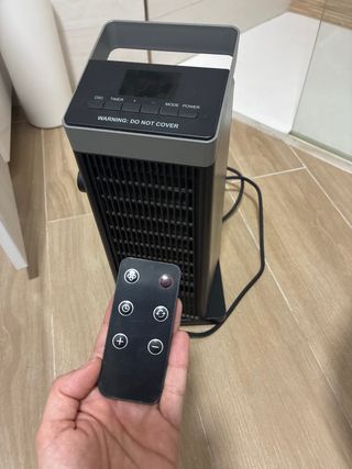 Calefactor portátil con mando
