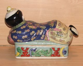 Almohada caja china Tongzi estilo Rose sellos