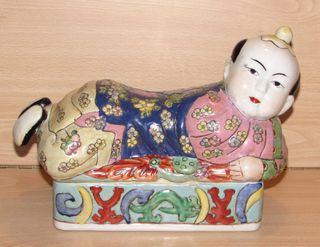 Almohada caja china Tongzi estilo Rose sellos