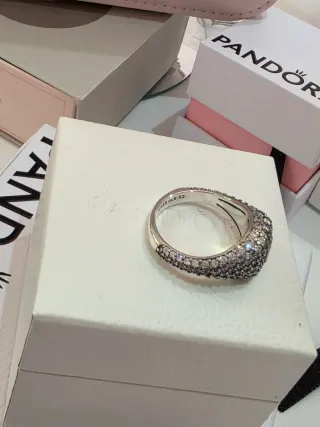 Anillo  Cóctel  pavé Plata S925 ALE
