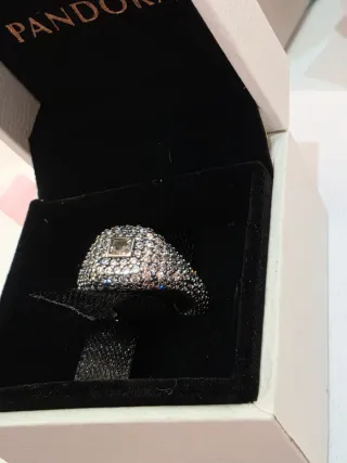 Anillo  Cóctel  pavé Plata S925 ALE