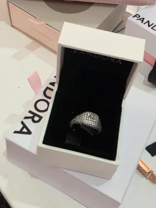 Anillo  Cóctel  pavé Plata S925 ALE