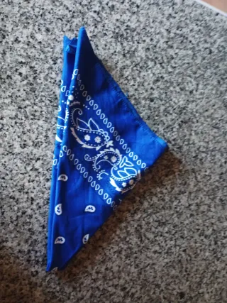 Bandana blu con fantasia paisley