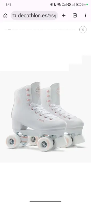 Patines Oxelo 4 Ruedas Blancos