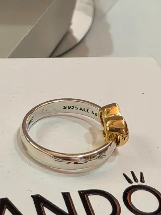 Anillo Pandora Corazón Brillante