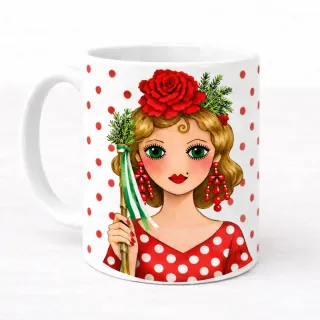 Taza rociera flamenca Lola