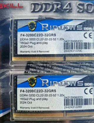 2x G.SKILL Ripjaws DDR4 SO-DIMM 16GB