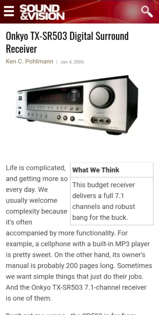 Receptor Onkyo TX-SR503E 7.1 Home Cinema