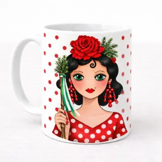 Taza rociera flamenca Lola
