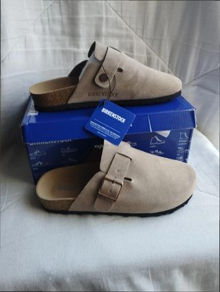 Birkenstock Boston Khaki Suede Taglia 37