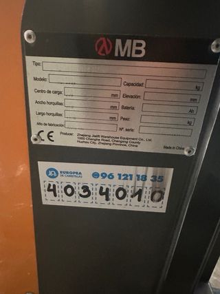 Apilador eléctrico MB/EUROPEA Litio