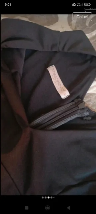 Abito lungo Rinascimento nero e rosa