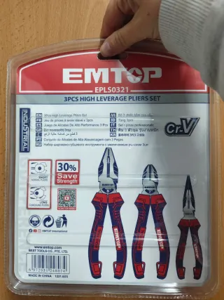 Set 3 Alicates EMTOP Cr-V