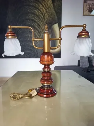 Lámpara de mesa de "Doble Tulipa"