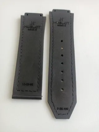 Correa de piel azul para reloj