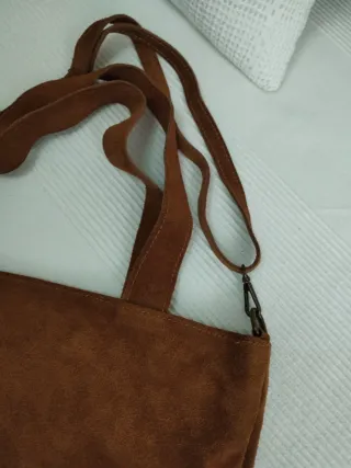 Bolso italiano piel auténtica camel