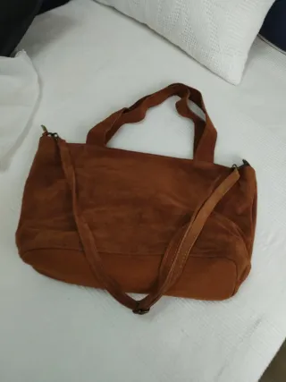 Bolso italiano piel auténtica camel