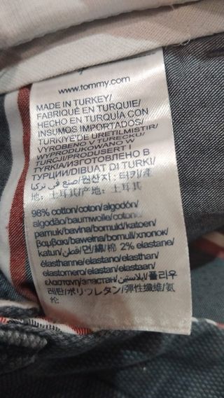 Pantalone uomo Tommy Hilfiger blu cotone