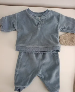 Conjunto bebé azul 1-2 meses 52-56 ctms