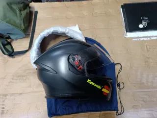 Casco Moto AGV Negro Rojo