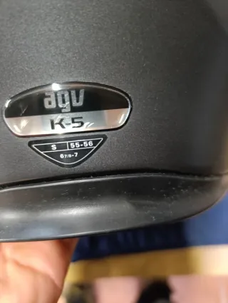 Casco Moto AGV Negro Rojo