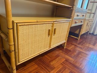 Mueble salón bambú vintage